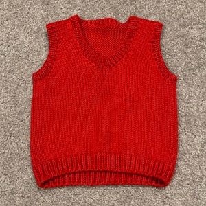 Hand knit sweater vest